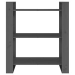 vidaXL Bibliothèque/Séparateur de pièce Gris 80x35x91 cm Pin solide