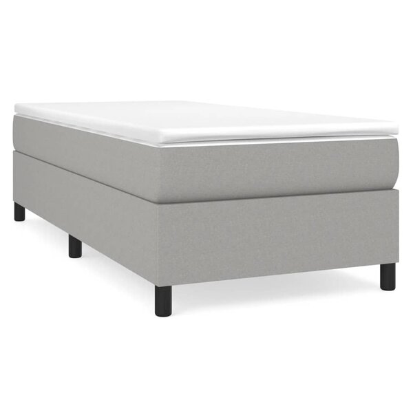 vidaXL Cadre de lit sans matelas gris clair 90x200 cm tissu