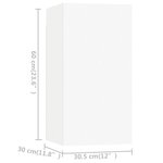 vidaXL Ensemble de meubles TV 4 Pièces Blanc Bois d'ingénierie