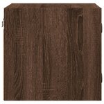 vidaXL Tables de chevet et portes vitrées 2Pièces chêne marron 35x37x35cm