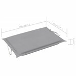 vidaXL Chaise longue de jardin avec table et coussin Bois d'acacia