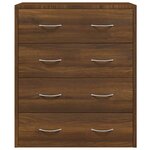 vidaXL Buffet avec 4 tiroirs 60x30 5x71 cm Chêne marron