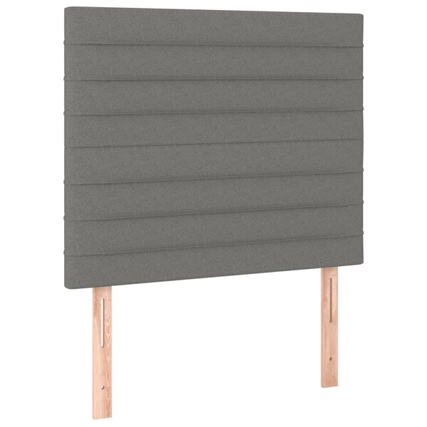 vidaXL Têtes de lit 2 Pièces Gris foncé 100x5x78/88 cm Tissu