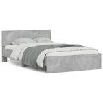 vidaXL Cadre de lit sans matelas gris béton 120x190 cm