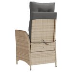 vidaXL Chaises inclinables de jardin lot de 2 avec repose-pied rotin
