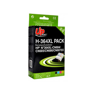 Hp 364xl pack de 4 cartouches compatibles h-364xl upprint