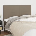 vidaXL Têtes de lit 4 Pièces Taupe 80x5x78/88 cm Tissu