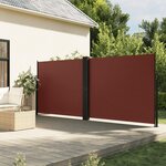 vidaXL Auvent latéral rétractable marron 160x1000 cm