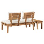 vidaXL Ensemble de bancs de jardin en bois massif - 2 pièces