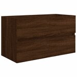 vidaXL Ensemble de meubles de salle de bain 2 Pièces Chêne marron