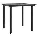 vidaXL Ensemble à manger de jardin et coussins 5 Pièces gris clair rotin