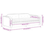 vidaXL Lit de jour avec matelas gris clair 90x190 cm tissu