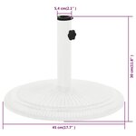 vidaXL Socle de parasol Blanc 45x45x30 cm Fonte