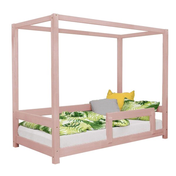 Lit cabane enfant BUNKY 80 x 180 rose pastel