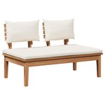 vidaXL Ensemble de bancs de jardin en bois massif - 2 pièces