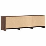 vidaXL Meuble TV avec LED chêne marron 140x34x40 cm bois d'ingénierie