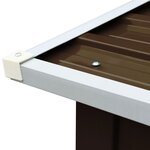 vidaXL Abri de stockage de bois Acier galvanisé 172x91x154 cm Marron