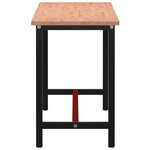 vidaXL Établi 180x55x81 5 cm bois massif de hêtre et métal