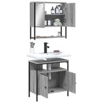 vidaXL Ensemble de meubles de salle de bain 2 Pièces Sonoma gris