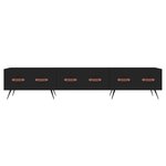vidaXL Meuble TV noir 150x36x30 cm bois d'ingénierie