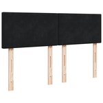 vidaXL Sommier à lattes de lit et matelas Noir 160x200 cm Velours