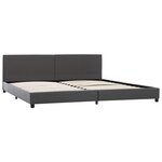 vidaXL Cadre de lit Gris Similicuir 180x200 cm
