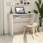 vidaXL Bureau Blanc 90x50x74 cm Bois d'ingénierie