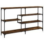 vidaXL Table console chêne fumé 160x32x95 cm bois d'ingénierie