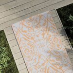 vidaXL Tapis d'extérieur orange et blanc 80x250 cm PP