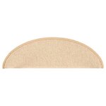 vidaXL Tapis de marches d'escalier 15 Pièces Crème 56x17x3 cm