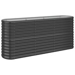 vidaXL Lit surélevé de jardin Acier enduit de poudre Anthracite