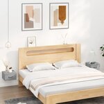 vidaXL Tables de chevet murales 2 Pièces Sonoma gris 35x35x20 cm