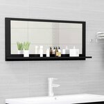 vidaXL Miroir de salle de bain Noir 90x10 5x37 cm Aggloméré