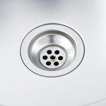 vidaXL Évier de cuisine à double lavabo argenté 800x500x155 mm inox