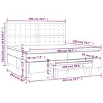 vidaXL Sommier à lattes de lit avec matelas Noir 200x200 cm Similicuir