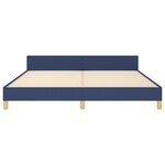 vidaXL Cadre de lit sans matelas bleu 160x200 cm tissu