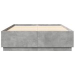 vidaXL Cadre de lit avec lumières LED gris béton 160x200 cm