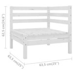 Salon de jardin meuble d'extérieur ensemble de mobilier 3 pièces bois de pin massif blanc 02_0016039