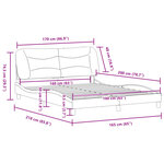 vidaXL Cadre de lit sans matelas noir 160x200 cm tissu