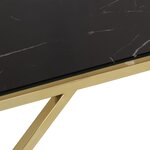 vidaXL Table basse doré acier inoxydable et verre trempé