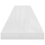 vidaXL Étagère murale flottante 4Pièces Blanc brillant 120x23 5x3 8cm MDF