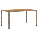 vidaXL Ensemble à manger de jardin et coussins 5 Pièces gris rotin acacia