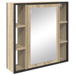 vidaXL Ensemble de meubles de salle de bain en 3 pièces Chêne Sonoma Bois d'ingénierie