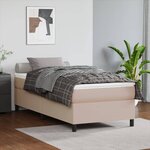 vidaXL Cadre de lit Cappuccino 90x190 cm Similicuir
