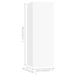 vidaXL Meuble TV Blanc 30 5x30x90 cm Bois d’ingénierie
