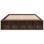 vidaXL Cadre de lit chêne marron 120x200 cm bois d'ingénierie