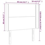 vidaXL Tête de lit à LED Taupe 83x16x118/128 cm Tissu