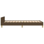vidaXL Cadre de lit avec tête de lit Marron foncé 100x200 cm Tissu