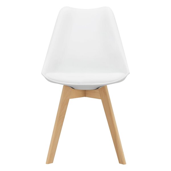 Lot de 6 chaises de salle à manger similicuir hêtre blanc 03_0006778