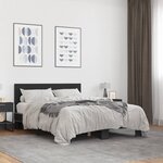 vidaXL Cadre de lit sans matelas noir 135x190 cm